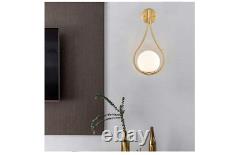 Minimalist Mid-Century Wall Sconces Globe Vanity Light Fixture Brass 2PK GOLD