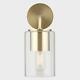 Mitzi Lula 1-Light Aged Brass Wall Sconce with Clear Glass