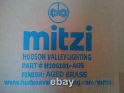 Mitzi by Hudson Valley Lighting Lexi 1-Light Aged Brass Wall Sconce