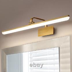 Modern Brass Bathroom LED Light Fixture Mirror Front Wall Sconce Vanity Lamp