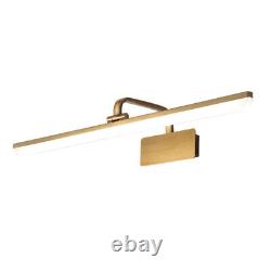 Modern Brass Bathroom LED Light Fixture Mirror Front Wall Sconce Vanity Lamp