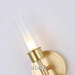 Modern Brass Gold 2 Light Wall Sconces Bedside Arm Light Wall Light Fixture 110V