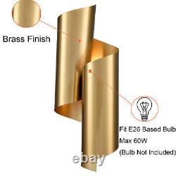 Modern Brass Wall Sconce Streamline Wall Light Gold Metal Wall Mount Light