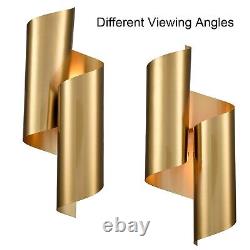 Modern Brass Wall Sconce Streamline Wall Light Gold Metal Wall Mount Light