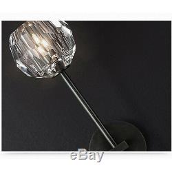 Modern Clear Crystal Globe Wall Sconce Bedside Lamp Wall Lamp Gold Black New