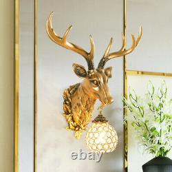Modern Creative Deer Head Wall Sconce Living Room Background Wall Light Fixture