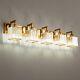 Modern Crystal Bathroom Vanity Light 5-Lights Gold Modern Crystal Wall Lamp