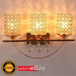 Modern Crystal LED Wall Lamp Sconces Bracket Light Fixture Lighting Gold Silver