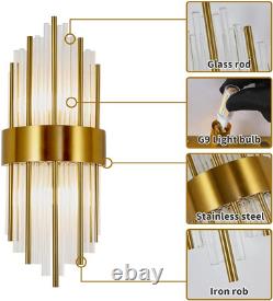 Modern Crystal Wall Lamp Gold Wall Sconce Crystal Wall Light Fixtures for Living