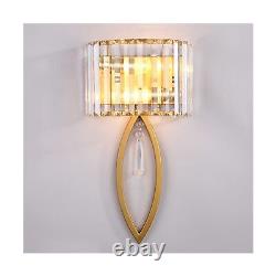 Modern Crystal Wall Light Gold Glass Crystal Wall Sconces Light Mid-Century V