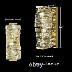 Modern Crystal Wall Sconce Gold Wall Lights for Living Room Bathroom Light