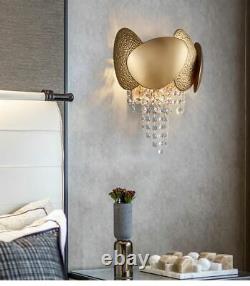 Modern Crystal Wall Sconce Lamp For Bedroom Gold LED Lighting Fixtures Light New