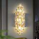 Modern Crystal Wall Sconces, Gold Wall Light Fixtures, Luxury Indoor Wall Lamp