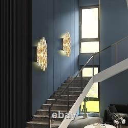 Modern Crystal Wall Sconces, Gold Wall Light Fixtures, Luxury Indoor Wall Lamp