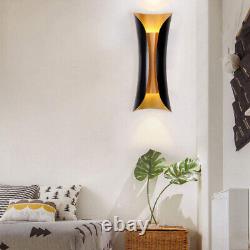 Modern Curl Sconces Indoor Light Black Gold Metal Wall Mount Lamp Porch Fixture