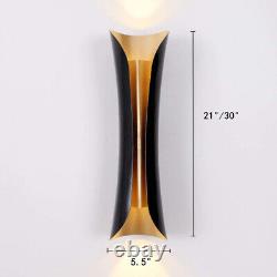 Modern Curl Sconces Indoor Light Black Gold Metal Wall Mount Lamp Porch Fixture