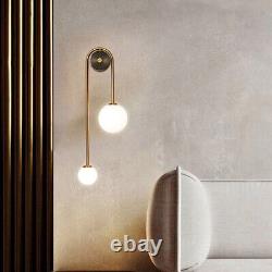 Modern Frost Glass Shade Wall Mounted Lamp Vintage Wall Sconce Lighting Fixture