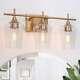 Modern Gold 3-light Wall Sconces Linear Dimmable Bathroom Gold L20 x W6 x H9.5