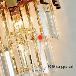Modern Gold Crystal Wall Lamp 3 Lights Sconces, K9 Crystals, Wall Chandelier L