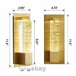 Modern Gold Wall Sconce Light Fixture, 1-Light LED Bubble Glass Wall 8012-5W