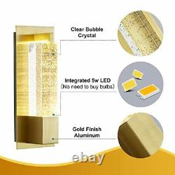 Modern Gold Wall Sconce Light Fixture, 1-Light LED Bubble Glass Wall 8012-5W