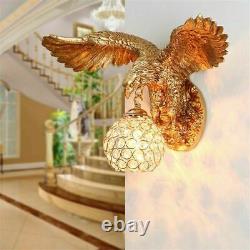 Modern LED Animal Head Wall Light Sconce Decor Home Bedroom Eagle Art Wall Lamp