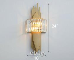 Modern Luxury Decor LED Crystal Wall Light Sconce Bedroom Hallway Wall Lamp