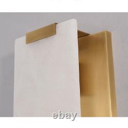 Modern Marble Wall Light Hand Carved Alabaster Rectangular Sconce Wall Lamp