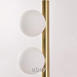 Modern Style 3-Light Wall Sconce Light Globe Glass Vertical Vanity Light Fixture