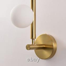 Modern Style 3-Light Wall Sconce Light Globe Glass Vertical Vanity Light Fixture