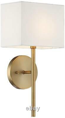 Modern Wall Sconce Lighting Warm Brass 16 1/4 Fixture for Bedroom Bathroom