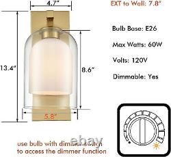 Modern Wall Sconces Gold Wall Mounted Light for Bathroom Over Mirror Bedroom