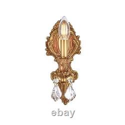 Monarch 1 light French Gold Wall Sconce Clear Royal Cut Crystal