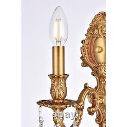 Monarch 1 light French Gold Wall Sconce Clear Royal Cut Crystal
