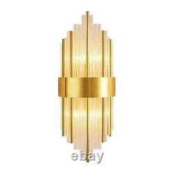Morden Gold Crytal Wall Sconces, 2 Pack