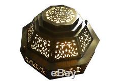 Moroccan Matte Gold Brass Wall Ceiling Flush Mount Light Fixture Sconce Lamp
