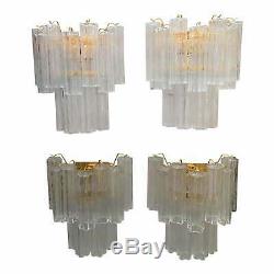 Murano Glass Tronchi Wall Sconces SET OF 4 WALL SCONCES gold 24k metal fra