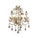 NEW 3 Light Crystal Wall Sconce Lighting Fixture, Antique White, Gold, Crystal