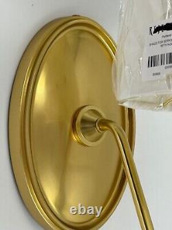 NIB REJUVENATION Berkshire Single Aged Brass Sconce with White Shade-NEW