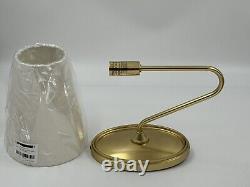 NIB REJUVENATION Berkshire Single Aged Brass Sconce with White Shade-NEW