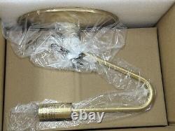 NIB REJUVENATION Berkshire Single Aged Brass Sconce with White Shade-NEW