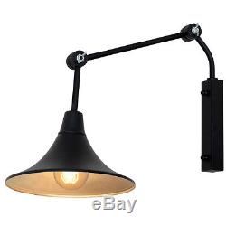 New Industrial Style Wall Lamp Black / Gold Vintage Sconce Light Lampshade Retro