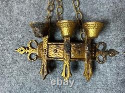 ONE PAIR OF VINTAGE, 1967 SEXTON GOTHIC CANDLE HOLDERS WALL SCONCES-In/Outdoor