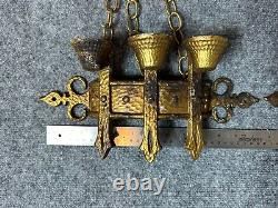 ONE PAIR OF VINTAGE, 1967 SEXTON GOTHIC CANDLE HOLDERS WALL SCONCES-In/Outdoor