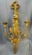 Old Vintage Large Gold Wood Wooden Wall Italian Candle Sconce Wrought Iron Italy