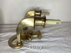 PAIR Visual Comfort HEAVY X Base Solid Brass Horn Shape Wall Sconces Fixtures