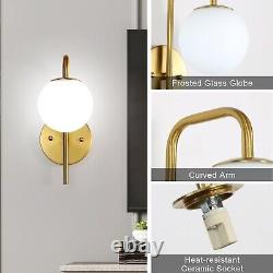 PEESIN Gold Wall Sconces Set of Two, Brushed Brass Wall Sconces, Wall Sconce