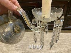 Pair 2ps CRYSTAL VICTORIAN WALL SCONCE LIGHT FIXTURES Pair