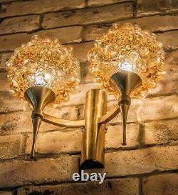 Pair Bubble Glas Wall Lights Sconces in the style of Helena Tynell 1970s