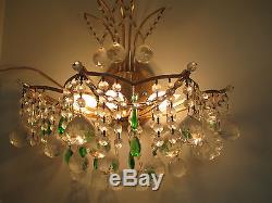 Pair French satin bronze finish Metal/Crystal 3 lights wall Sconces/chandeliers
